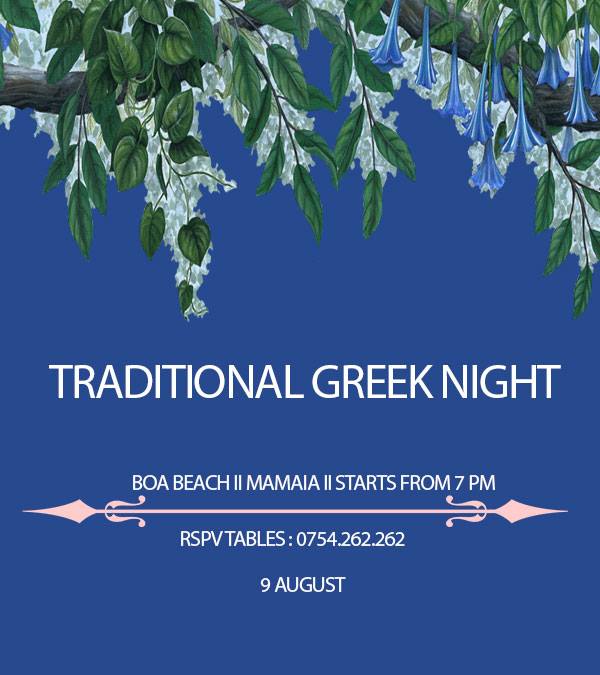 Traditional greek night va avea loc pe plaja de la iconicul Rex Mamaia