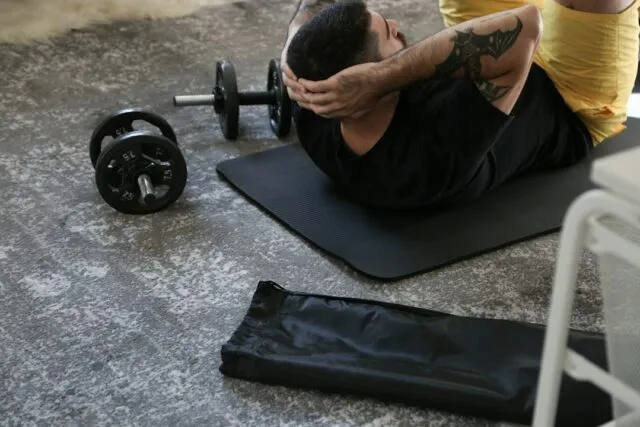 Photo home fitness workout equipment