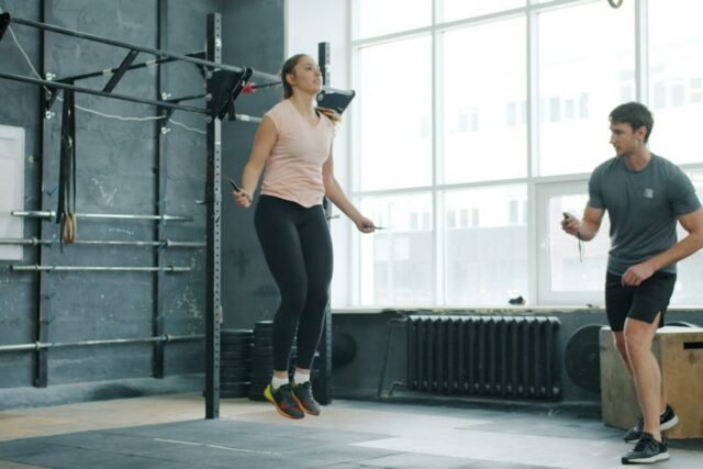 Photo jump rope cardio workout